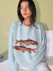 Kenai Trout Graphic Knit Sweater - Westly