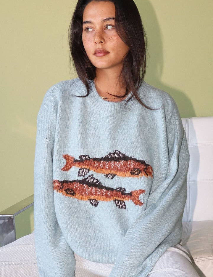 Kenai Trout Graphic Knit Sweater - Westly