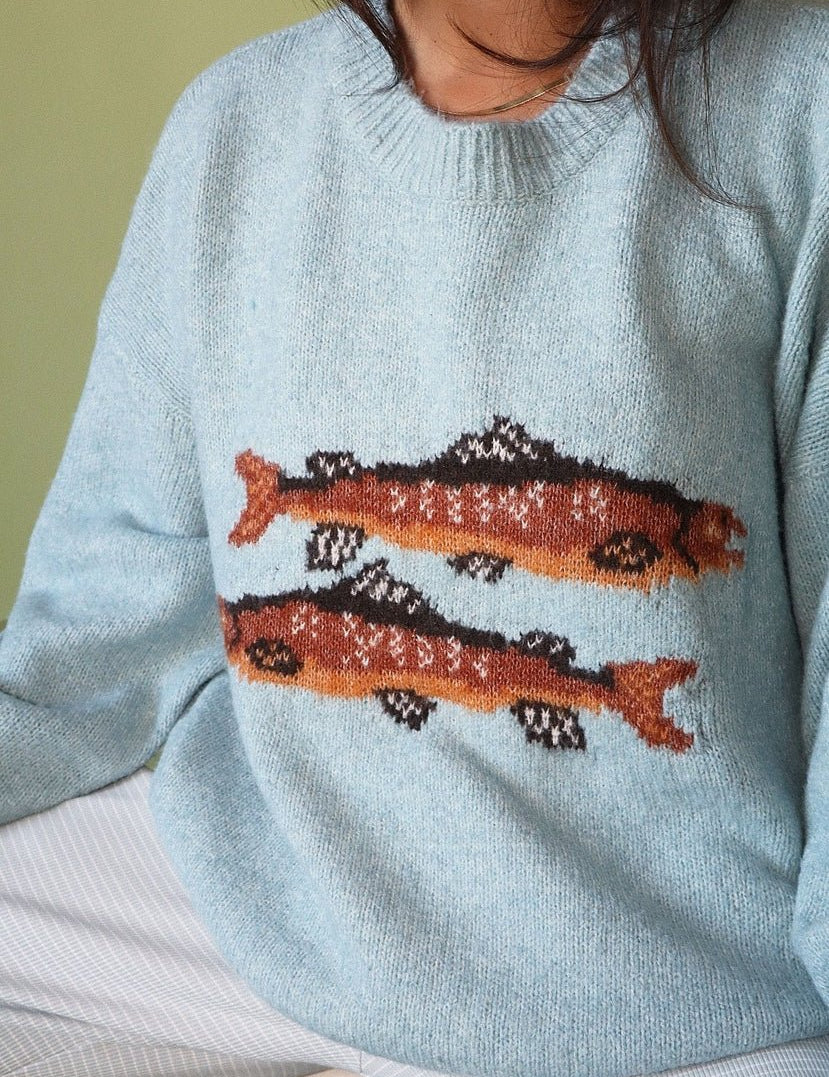 Kenai Trout Graphic Knit Sweater - Westly