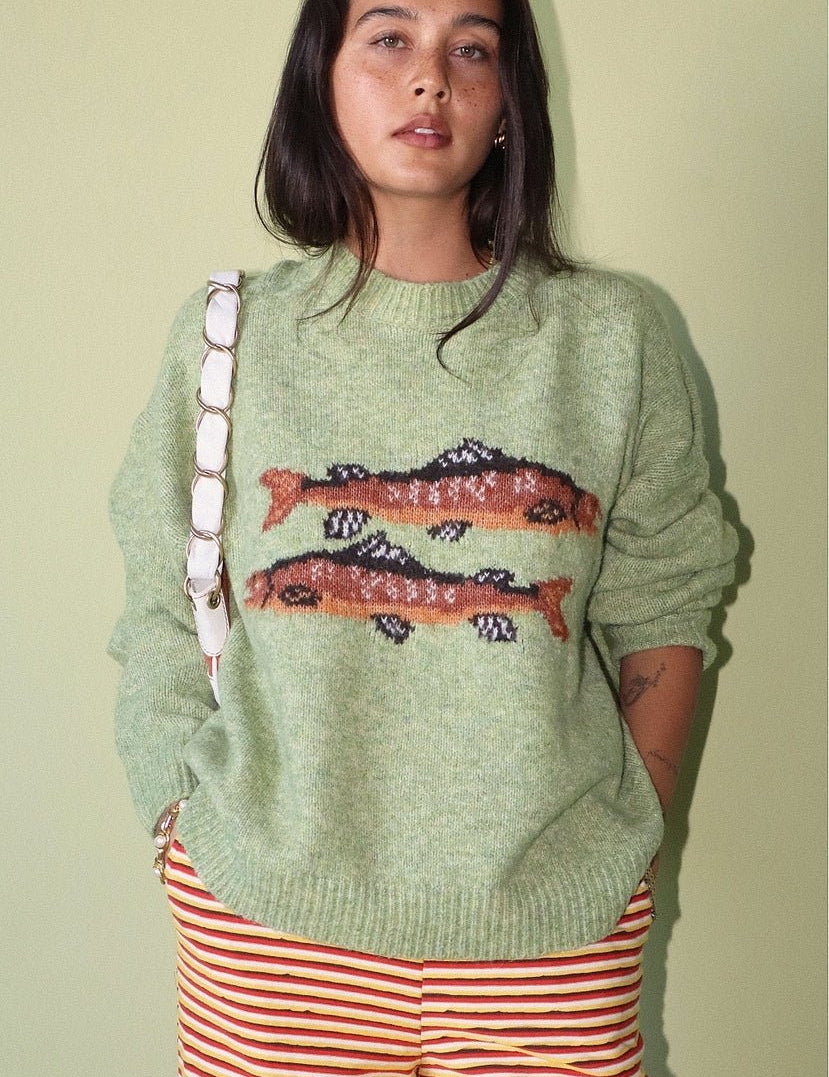 Kenai Trout Graphic Knit Sweater - Westly