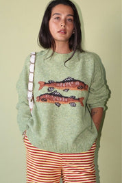Kenai Trout Graphic Knit Sweater - Westly