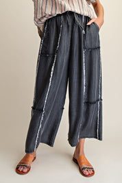 Kennedy Washed Chambray Palazzo Pants - Westly