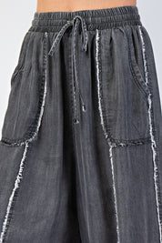 Kennedy Washed Chambray Palazzo Pants - Westly