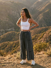 Kennedy Washed Chambray Palazzo Pants - Westly