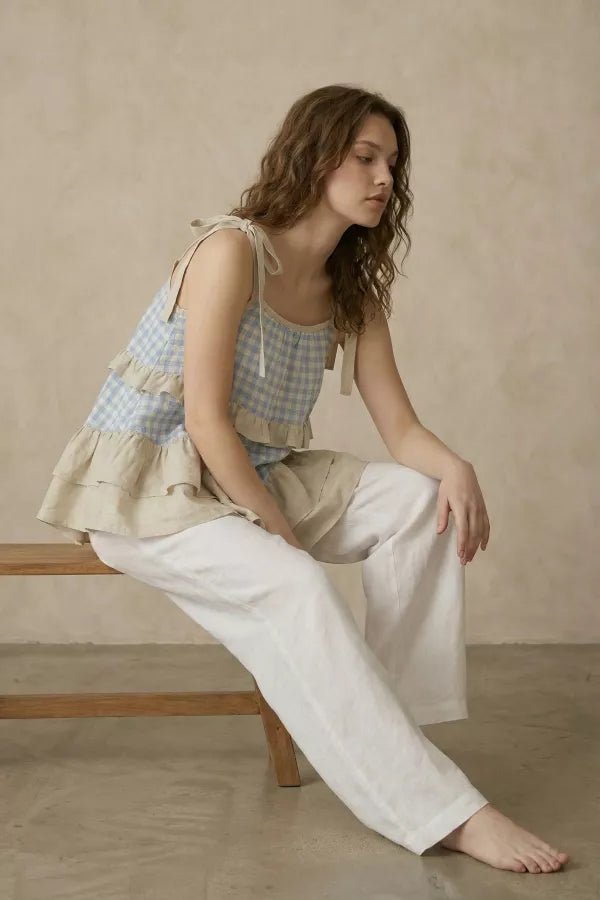 Kenzie Gingham Layered Tunic - Westly