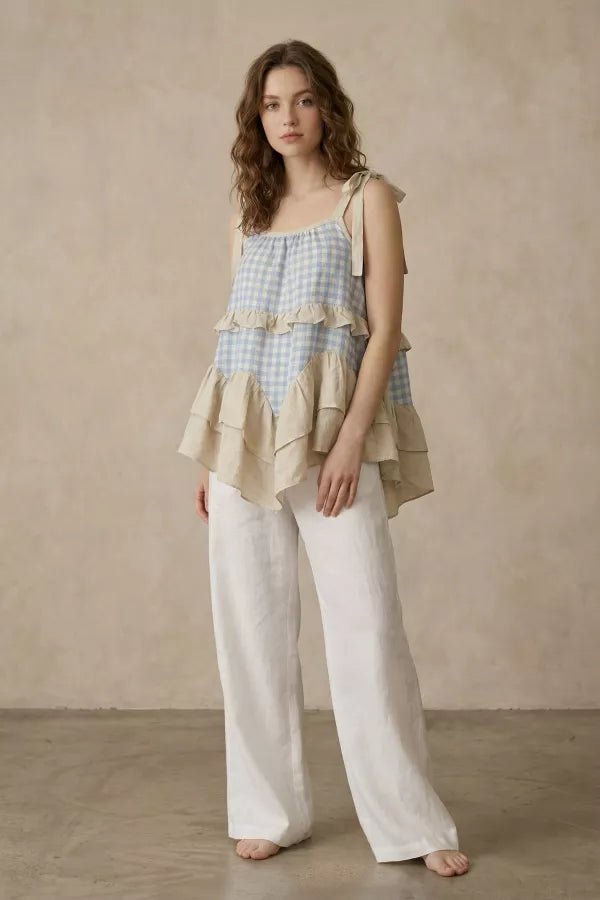 Kenzie Gingham Layered Tunic - Westly