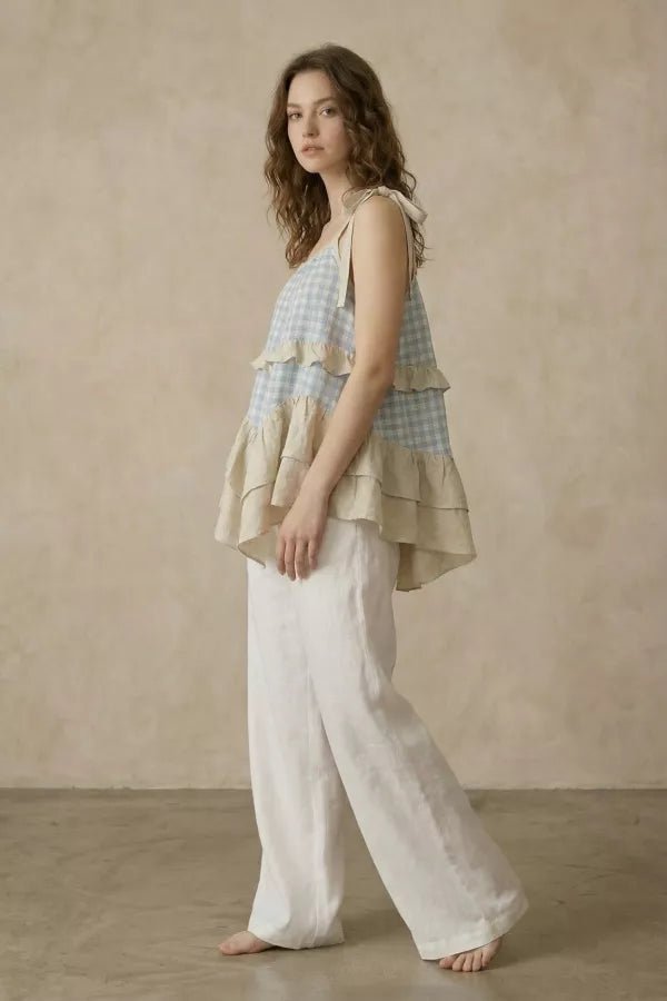 Kenzie Gingham Layered Tunic - Westly