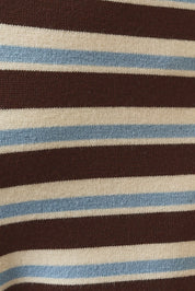 Kestrel Striped Wide Leg Knit Pants - Brown Multi Stripe