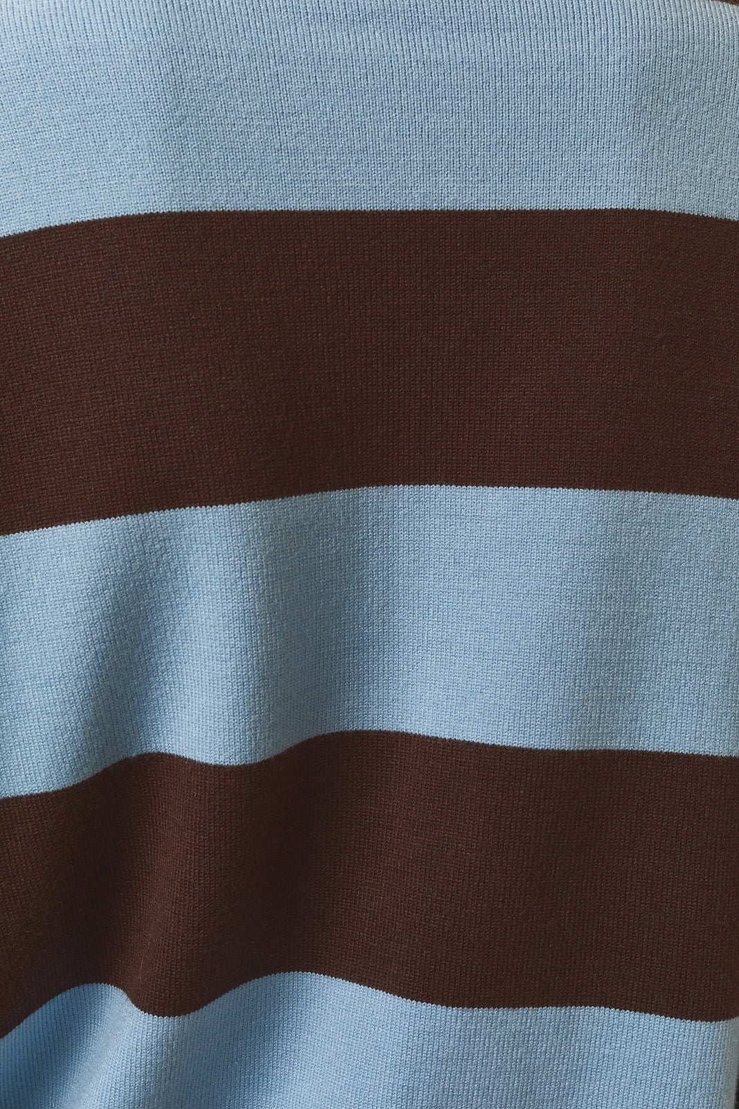 Kestrel Wide Stripe Cardigan - Brown Light Blue Stripe