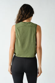 Kick Back Side-Knot Pima Cotton Tank - Westly