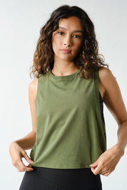 Kick Back Side-Knot Pima Cotton Tank - Westly