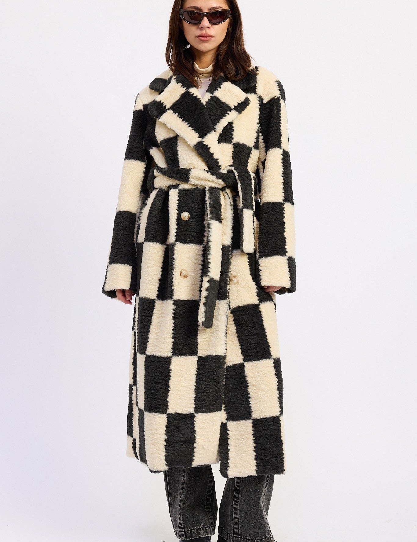 Kingsbridge Checked Belted Coat - Westly