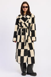 Kingsbridge Checked Belted Coat - Westly
