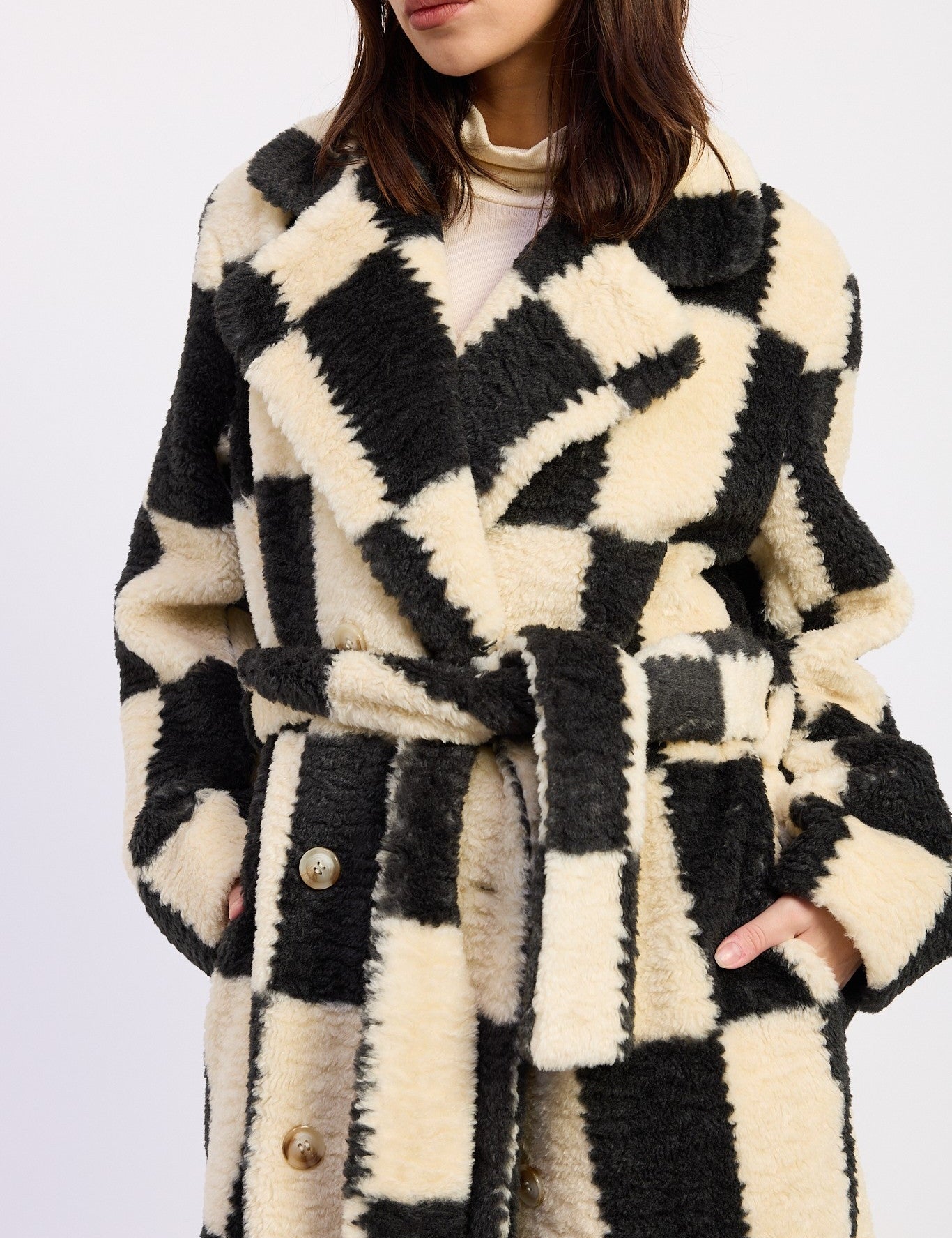 Kingsbridge Checked Belted Coat - Westly