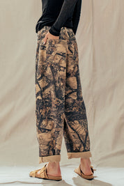 Knox Vintage Washed Camo Barrel Pants - Westly