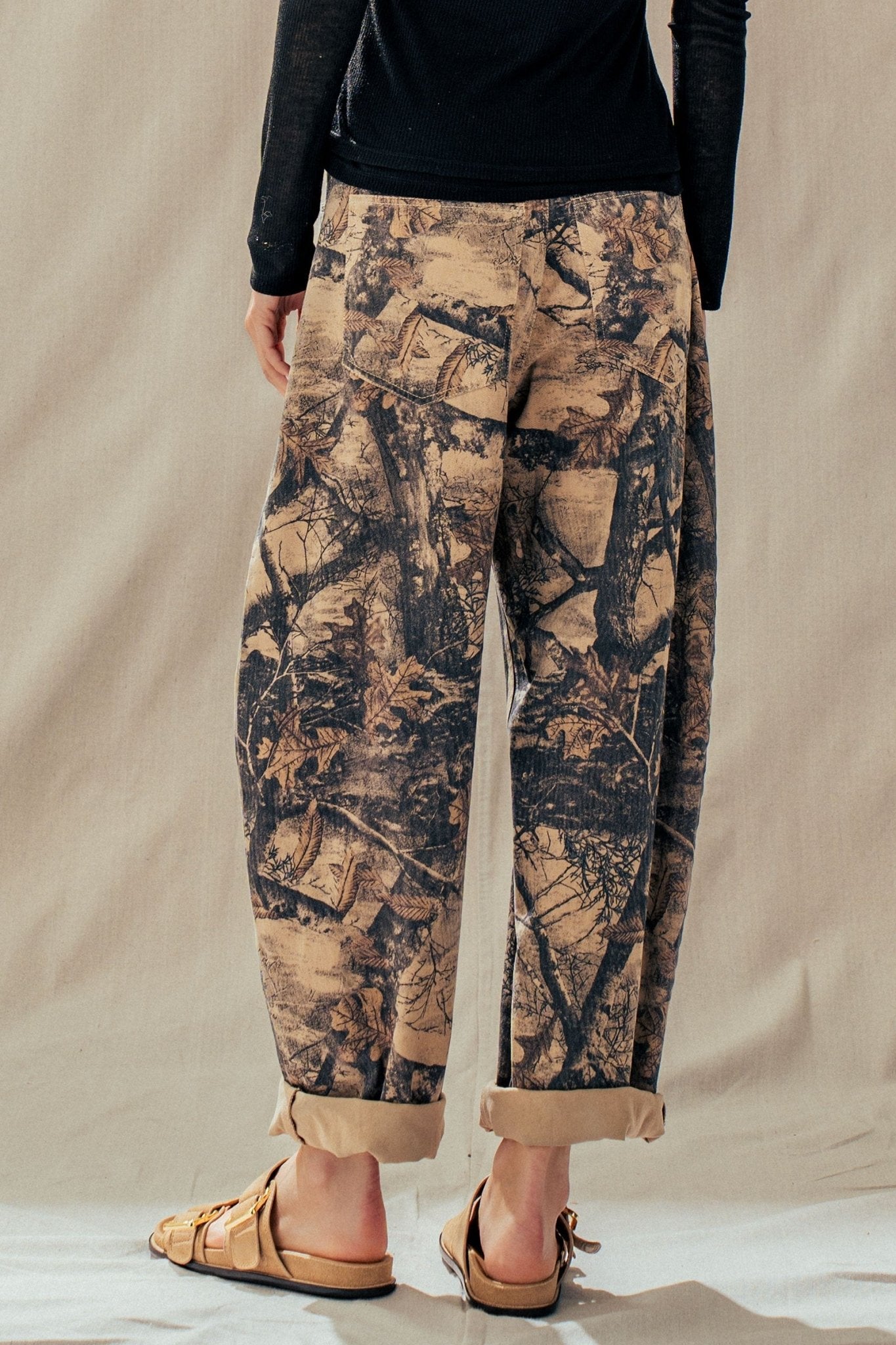 Knox Vintage Washed Camo Barrel Pants - Westly