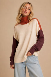 Kodachrome Colorblock Turtleneck Sweater - Westly