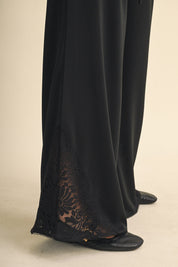 Lace at Leisure Lace Hem Palazzo Pants - Westly