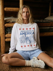 Lady Liberty USA Oversized Graphic Sweatshirt - Westly