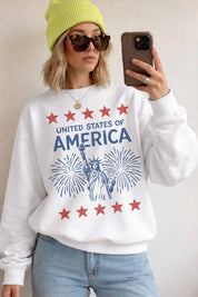 Lady Liberty USA Oversized Graphic Sweatshirt - Westly