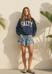 Laguna Washed Fray Denim Shorts - Westly