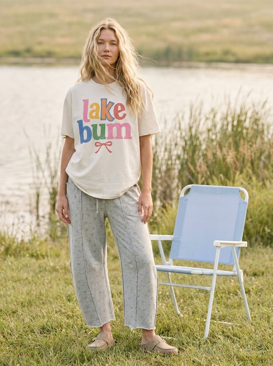 Lake Bum Oversized Graphic Tee - Westly