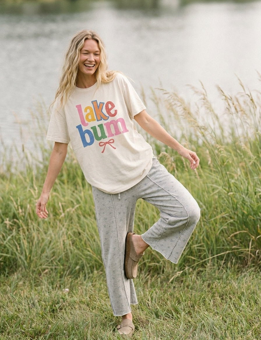 Lake Bum Oversized Graphic Tee - Westly