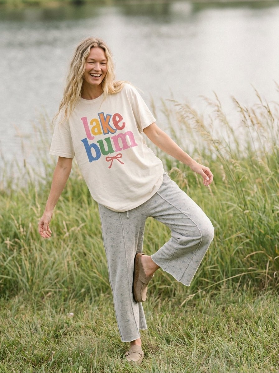 Lake Bum Oversized Graphic Tee - Westly
