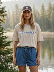 Lake Happy Oversized Graphic Tee - Westly