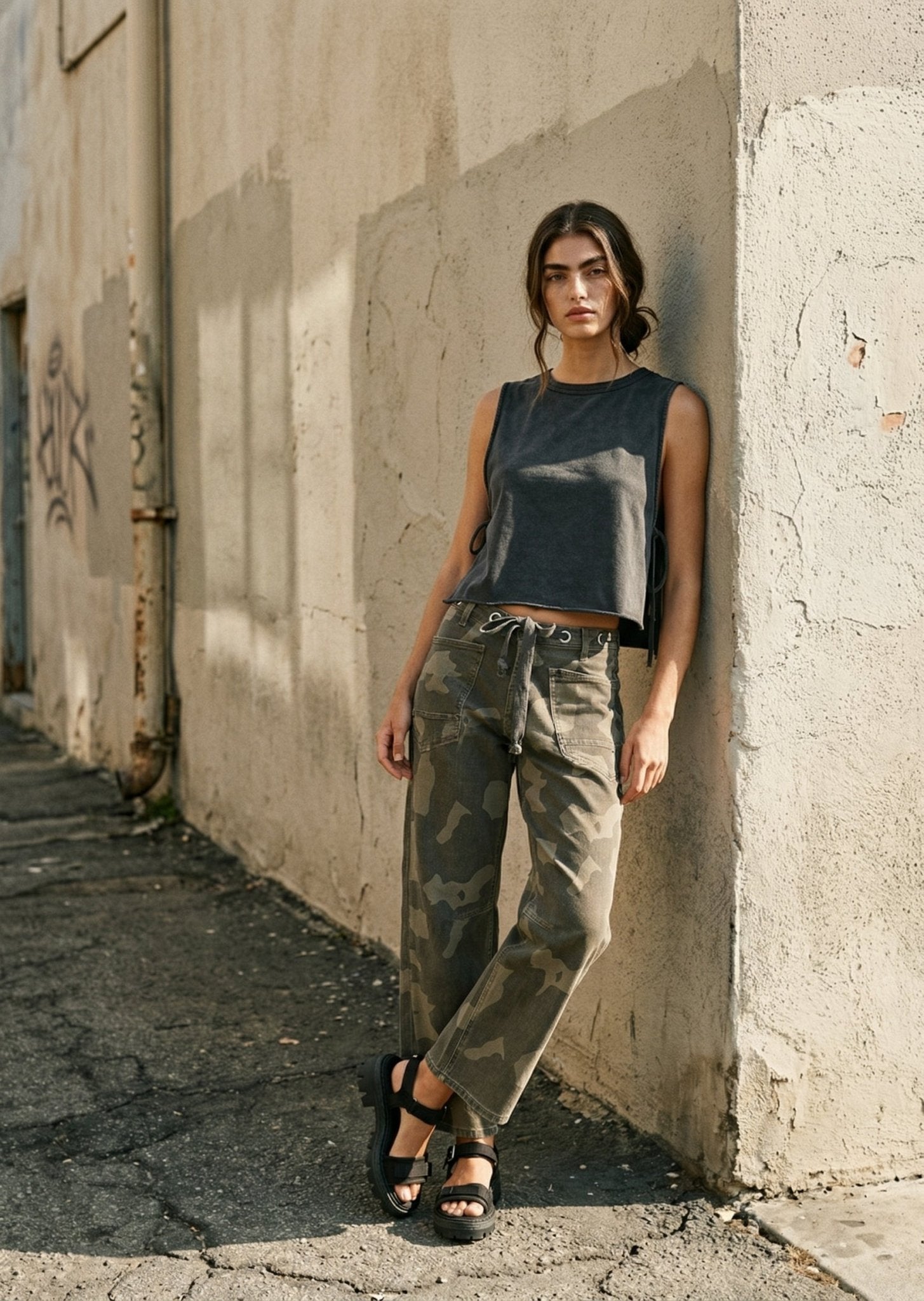 Landon Camouflage Pants with Belt - Westly