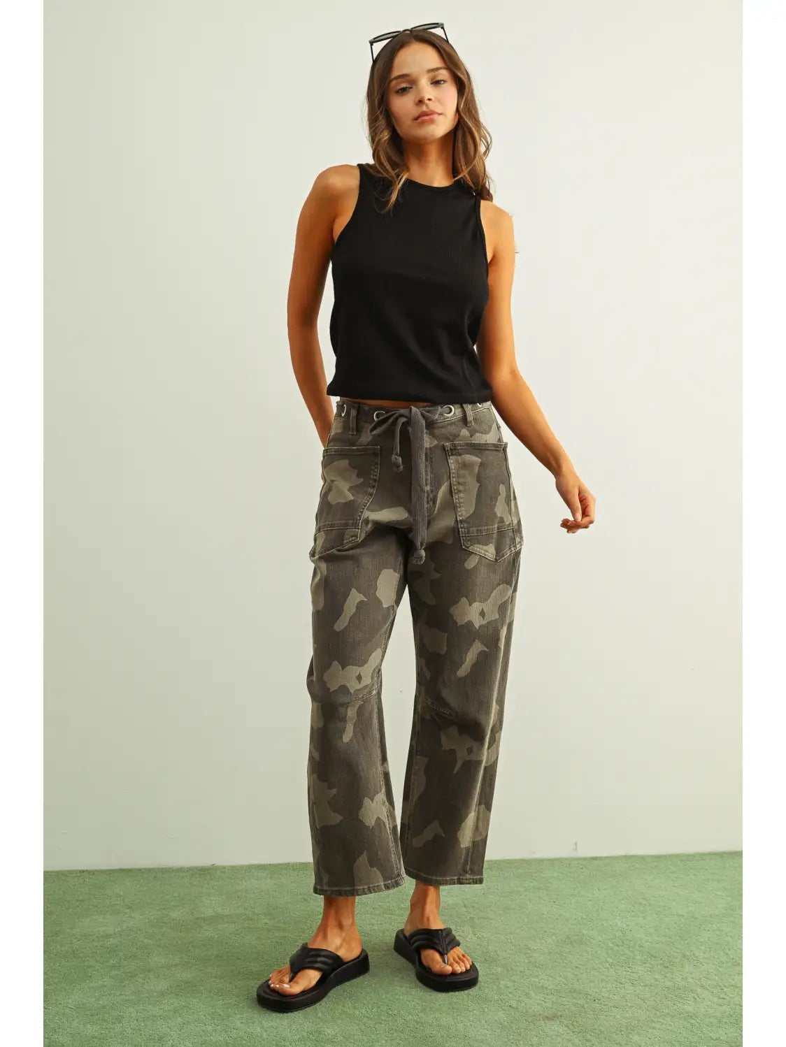Landon Camouflage Pants with Belt - Westly