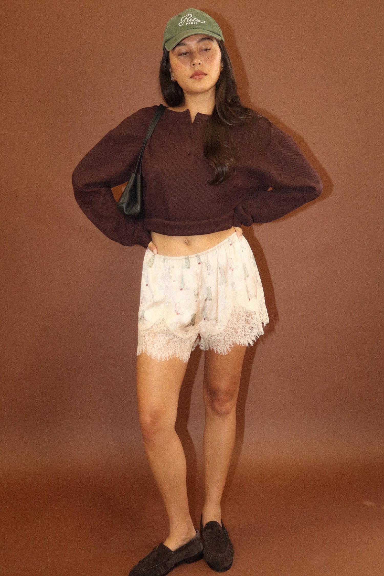 Laredo Cowboy Boot Lace Shorts - Ecru