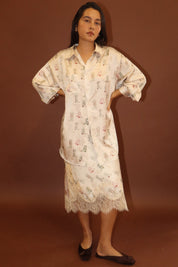 Laredo Cowboy Boot Print Shirt - Ecru