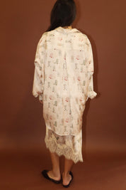 Laredo Cowboy Boot Print Shirt - Ecru