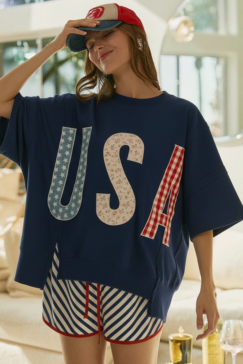 Larkin USA Oversized Top - Westly