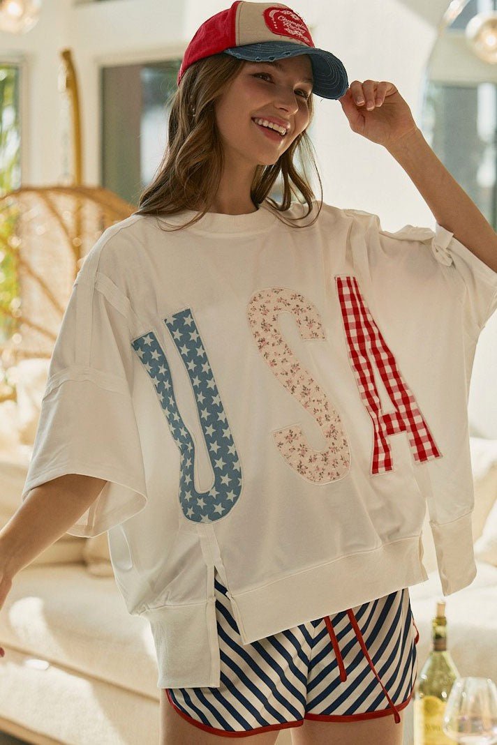 Larkin USA Oversized Top - Westly