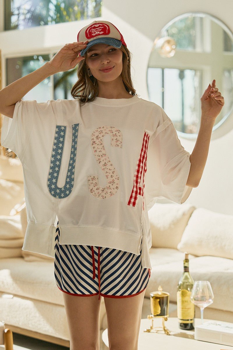 Larkin USA Oversized Top - Westly