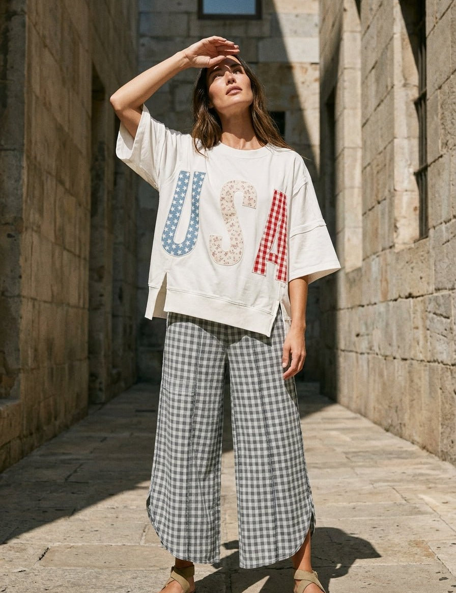 Larkin USA Oversized Top - Westly