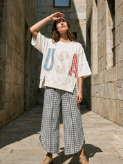 Larkin USA Oversized Top - Westly