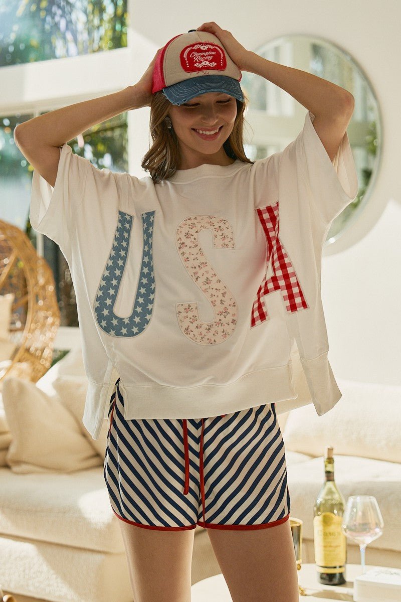 Larkin USA Oversized Top - Westly