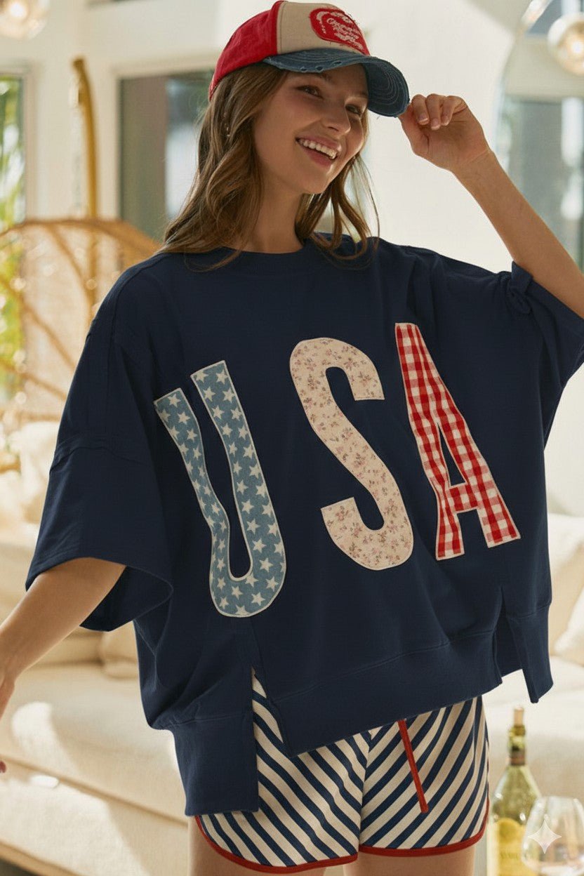 Larkin USA Oversized Top - Westly