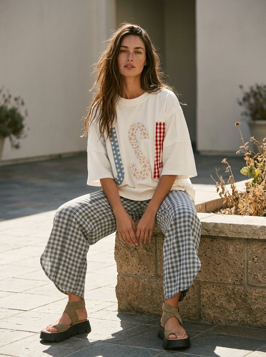 Larkin USA Oversized Top - Westly