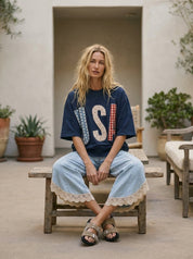 Larkin USA Oversized Top - Westly