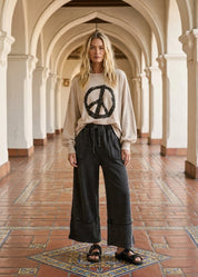 Laurel Mineral Washed Palazzo Pants - Westly