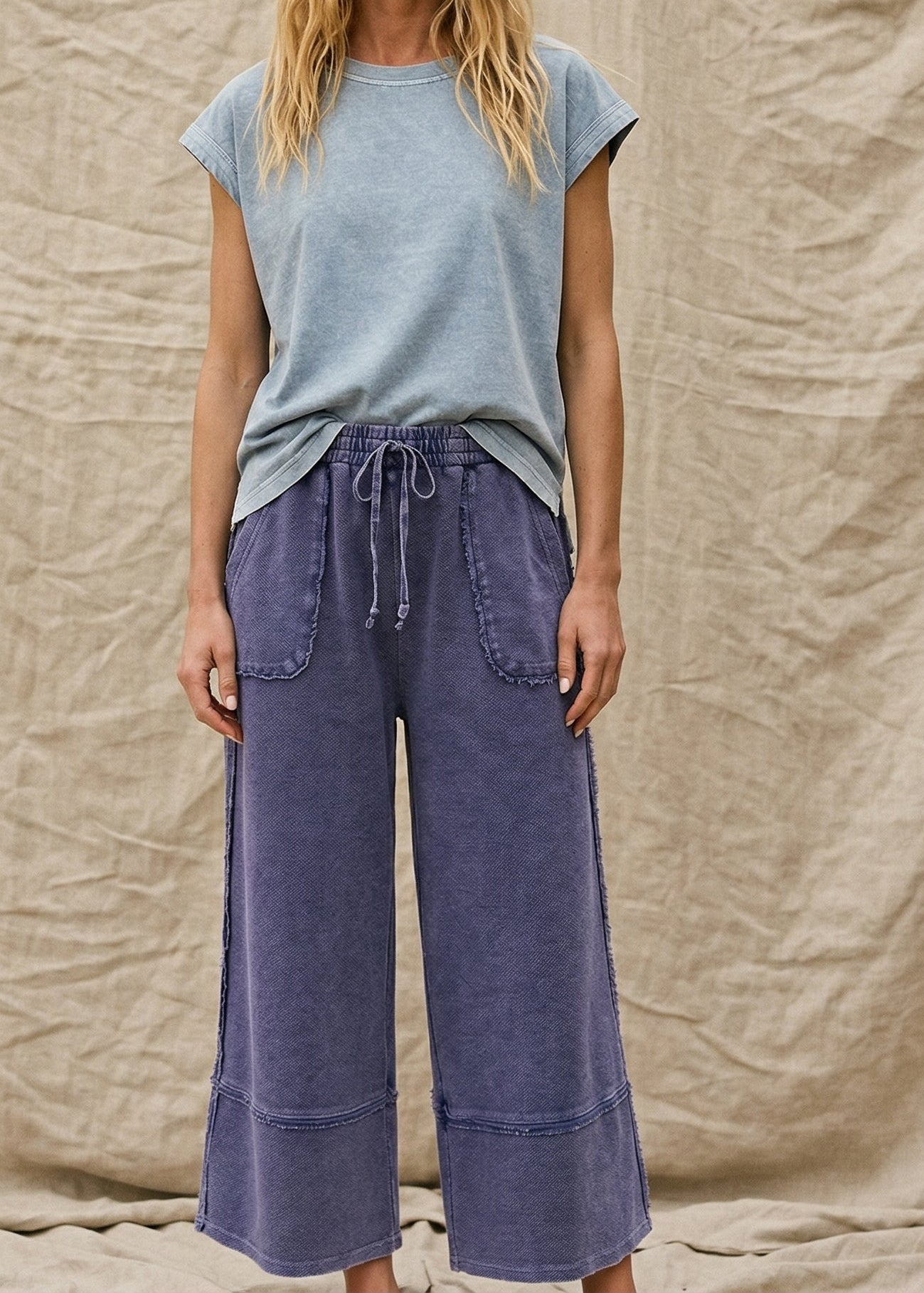 Laurel Mineral Washed Palazzo Pants - Westly