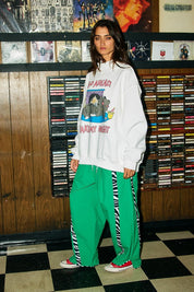 Lazy Cat Graphic Mock-Neck Sweatshirt - Westly