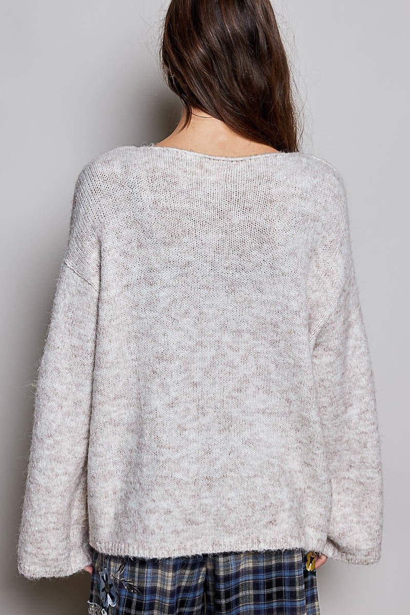 Lazy Daisy Floral Embroidered Sweater - Westly