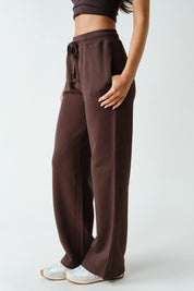 Lazy River Washed Wide Leg Sweatpants in Coffee Bean, photo 2