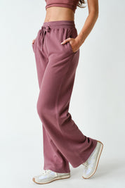 Lazy River Washed Wide Leg Sweatpants in Rosewood, photo 2