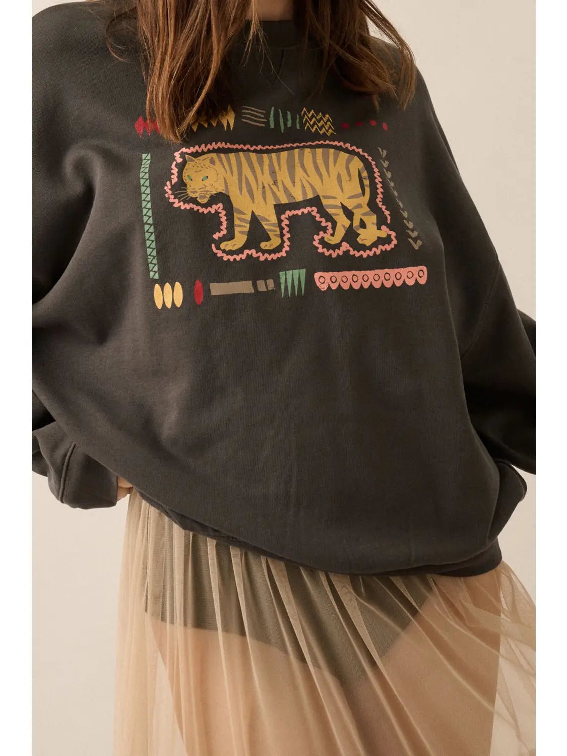 Le Tigre Oversized Graphic Sweatshirt - Westly